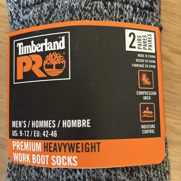 Timberland Pro Men’s Premium Heavyweight Work Boots Socks US 9-12 (2 pair) - Picture 3 of 5